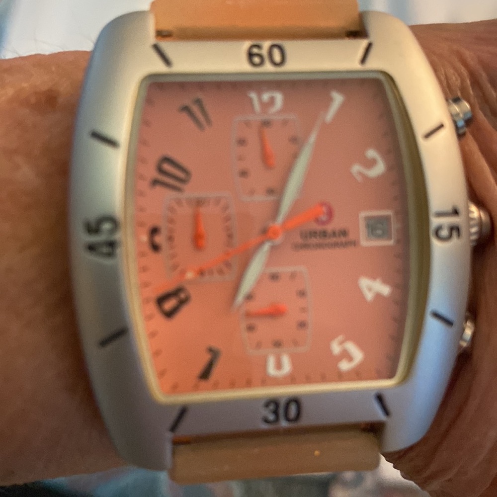 Michele Watch Urban Chronograph pink jelly band